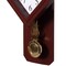 Clockswise Traditional Brown Square Wood- Looking Pendulum Plastic Wall Clock QI004508.BN - alternate 4